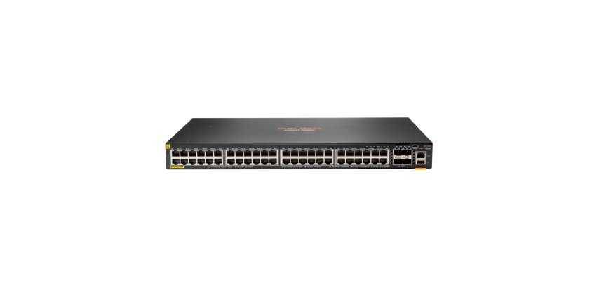 HPE Aruba Networking Aruba 6200F 48G Class4 PoE 4SFP+ 740W Géré L3 Gigabit Ethernet (10/100/1000) Connexion Ethernet, supportant l'alimentation via ce port (PoE) 1U Noir