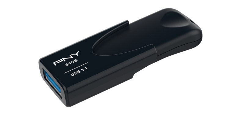 PNY Attaché 4 USB flash drive 64 GB USB Type-A 3.2 Gen 1 (3.1 Gen 1) Black