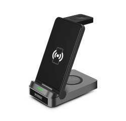 Urban Factory SWC40UF chargeur d'appareils mobiles Universel Noir USB Recharge sans fil Charge rapide Intérieure