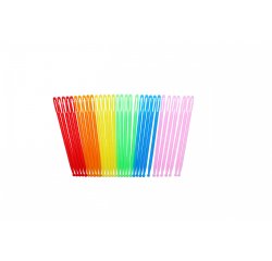 Aiguilles en plastique sodertex 7 x 0,1 cm 32 pieces coloris assortis