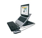Hamlet XTMS100KM Tiramisù Notebook stand with keyboard and mouse Black