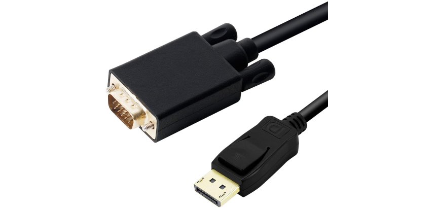 DLH DY-TU4696B câble vidéo et adaptateur 2 m DisplayPort VGA (D-Sub) Noir