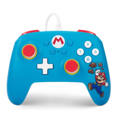 PowerA NSGP0198-01 mando y volante Azul USB Gamepad Analógico Nintendo Switch, Nintendo Switch OLED