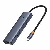 Baseus UltraJoy 6-Port Alámbrico USB 3.2 Gen 1 (3.1 Gen 1) Type-C Gris