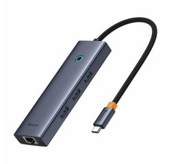 Baseus UltraJoy 6-Port Alámbrico USB 3.2 Gen 1 (3.1 Gen 1) Type-C Gris