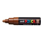 Marqueur peinture posca pc7m pointe large conique encre    inodore couvrante miscible    tous supports coloris marron