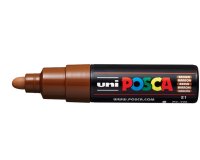 Marqueur peinture posca pc7m pointe large conique encre    inodore couvrante miscible    tous supports coloris marron