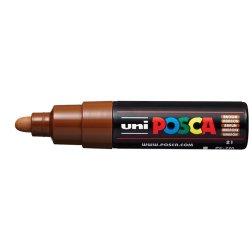 Marqueur peinture posca pc7m pointe large conique encre    inodore couvrante miscible    tous supports coloris marron