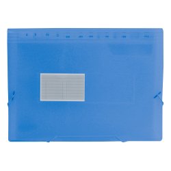 Trieur liderpapel polypropylène a4 210x297mm 700 microns 13 compartiments fermeture élastique translucide coloris bleu