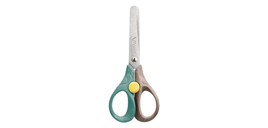 Maped 473120FM forbici da cancelleria Universale Taglio a zig zag Marrone, Verde, Acciaio inox