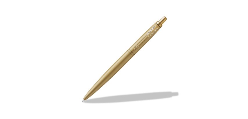 Stylo-bille parker jotter xl monochrome pointe moyenne     encre bleue avec coffret      cadeau coloris or