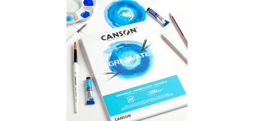 Canson Graduate Watercolour Art paper pad 20 sheets