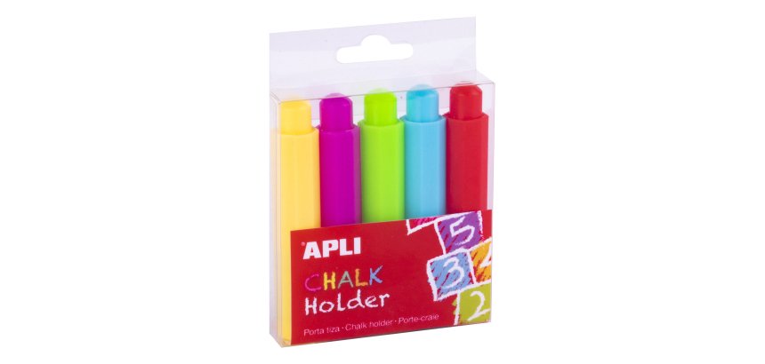 Porte-craies apli coloris assortis 5 unites