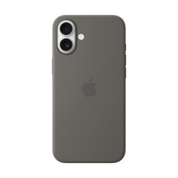Apple Coque en silicone avec MagSafe pour iPhone 16 Plus - Gris minéral