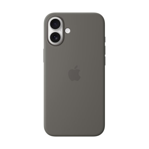 Apple Coque en silicone avec MagSafe pour iPhone 16 Plus - Gris minéral