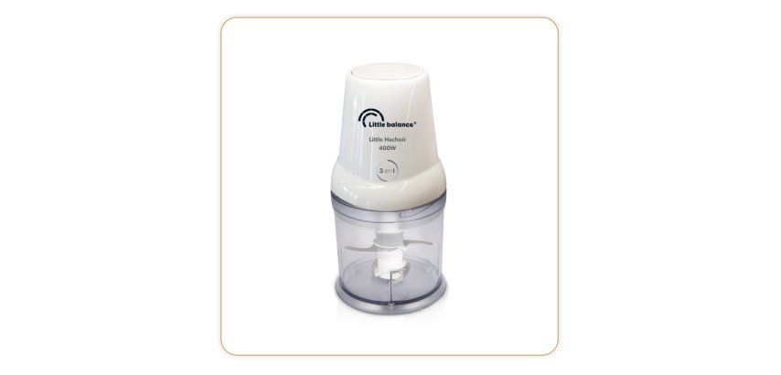 Mini-hachoir 3 en 1 Little Hachoir, blanc