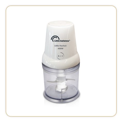 Mini-hachoir 3 en 1 Little Hachoir, blanc