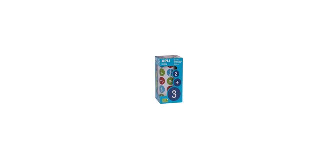 Gommette apli kids lettres minuscules 20mm coloris       assortis rouleau 900 unites