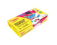 Gouache scolaire jovi a base d'eau couleur assorties 6     pots de 35 ml + pinceau+ pot  pour l'eau