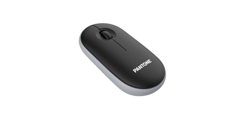 Pantone PT-MS001BK ratón Oficina mano derecha 1200 DPI