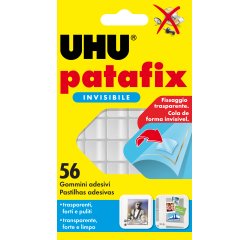 Supporti in gomma adesiva UHU Patafix - invisibile - UHU - conf. 56 pezzi