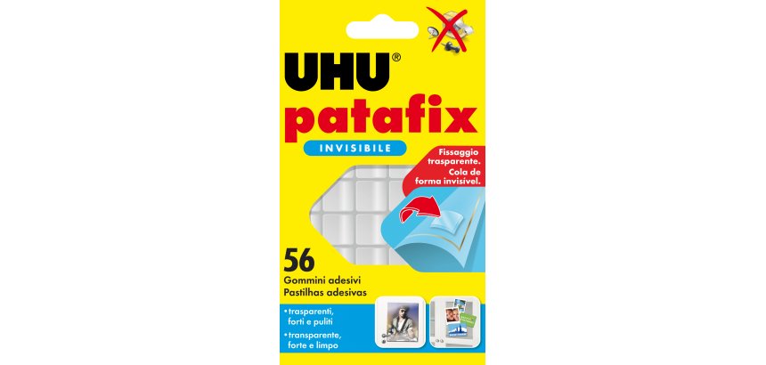 Supporti in gomma adesiva UHU Patafix - invisibile - UHU - conf. 56 pezzi