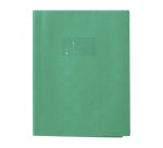 Protège-cahiers grain madras avec rabats marque-pages PVC 22/100ème 17x22 cm