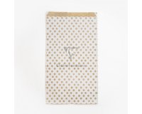 Sach.x50 poch. Kraft, GF pois fond blanc - Blanc