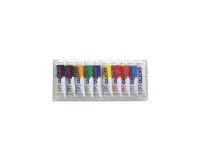 Gouache giotto extra fine tube10ml coloris assortis coffret 10 unites