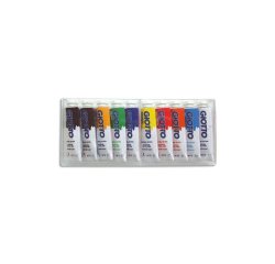 Gouache giotto extra fine tube10ml coloris assortis coffret 10 unites