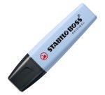 Surligneur stabilo boss original pastel encre base    eau pointe biseautee largeur  trace 2/5mm coloris nuage de