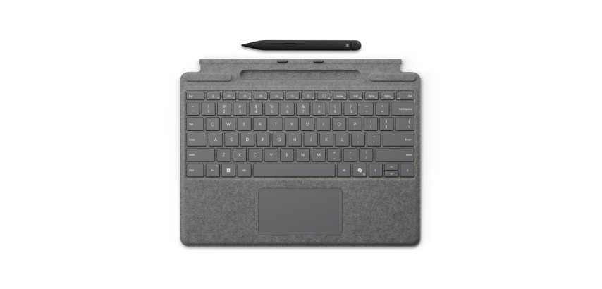 Microsoft Surface Pro Keyboard with Slim Pen for Business AZERTY Belgisch Microsoft Cover port Platina