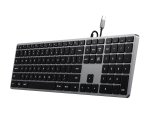 Satechi Slim W3 clavier Universel USB AZERTY Français Aluminium, Noir