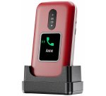 Doro 2880 124,1 g Rouge, Blanc Téléphone numérique