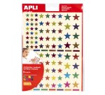 Pochette apli kids 6 feuilles de gommettes etoile couleur   metallisees assorties