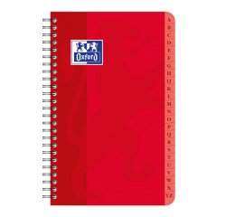 Répertoire Oxford Color Life 9x14cm petits carreaux 5mm 100 pages reliure spirale couverture carte coloris assortis