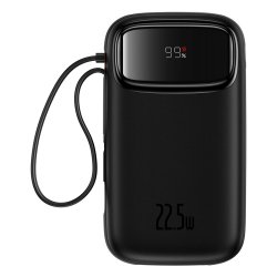 Baseus QPOW 2 DUAL KABLOLU 10.000 MAH 22.5W POWERBANK-SIYAH batería externa Litio 10000 mAh Negro