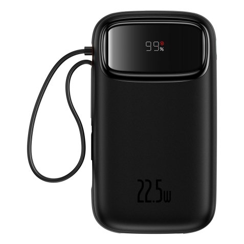 Baseus QPOW 2 DUAL KABLOLU 10.000 MAH 22.5W POWERBANK-SIYAH batería externa Litio 10000 mAh Negro
