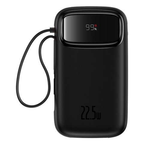 Baseus QPOW 2 DUAL KABLOLU 10.000 MAH 22.5W POWERBANK-SIYAH batería externa Litio 10000 mAh Negro