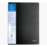 Protège-documents UPLINE en polypropylène opaque. 60 vues, 30 pochettes. Coloris Noir.