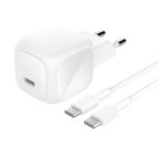 Chargeur pour téléphone mobile Belkin secteur BoostCharge USB-C 45 W Blanc pour smartphone et tablette