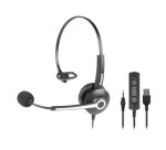 Hamlet HHEADM-UJM cuffia e auricolare Cablato A Padiglione Ufficio USB tipo A Nero