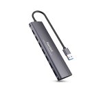 Hamlet XHUB-07A3 hub di interfaccia USB 3.2 Gen 1 (3.1 Gen 1) Type-A 5000 Mbit/s Nero