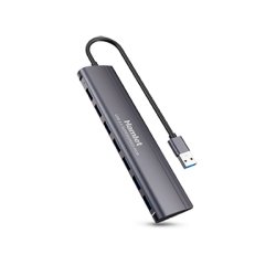 Hamlet XHUB-07A3 hub di interfaccia USB 3.2 Gen 1 (3.1 Gen 1) Type-A 5000 Mbit/s Nero
