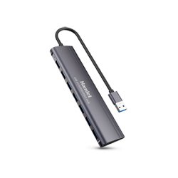 Hamlet XHUB-07A3 interface hub USB 3.2 Gen 1 (3.1 Gen 1) Type-A 5000 Mbit/s Black