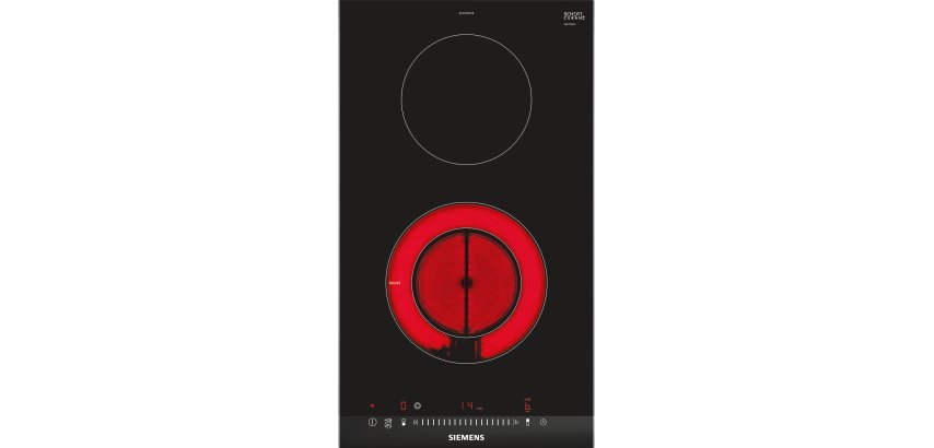 SIEMENS Domino vitroceramique ET375FFP1E, IQ300, 2 foyers, Profil inox