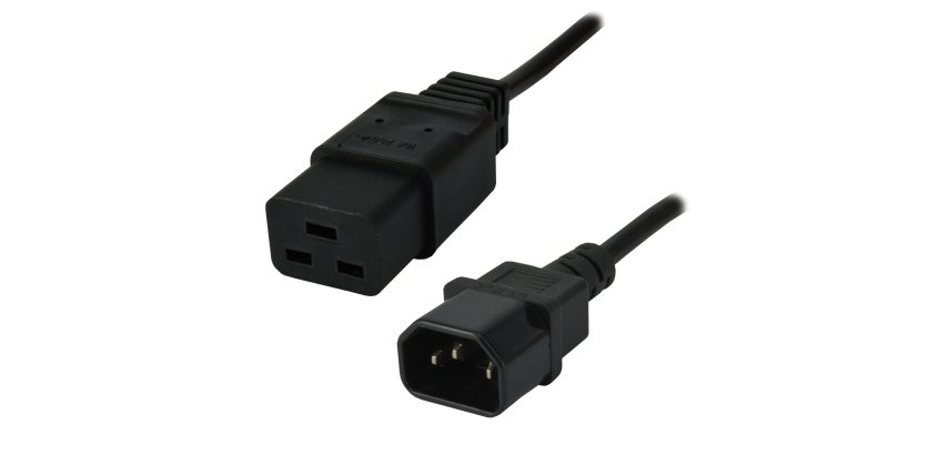 MCL MC913-2M câble électrique Noir Coupleur C14 Coupleur C19