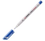 Stylo-feutre stabilo ohp pen soluble pointe fine 0.7mm multi-supports effaçable grip ergonomique coloris bleu