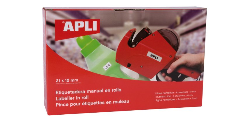 Pince à étiqueter apli agipa 1 ligne numérique 8 caractères 8mm