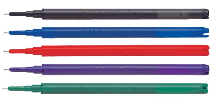 Recharge roller pilot frixion point pointe aiguille 0.3mm encre effaçable coloris rose set de 3 unités